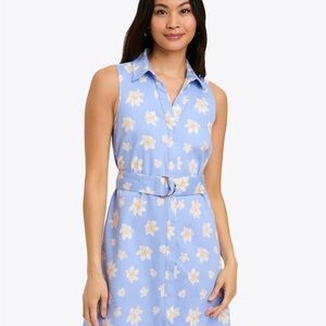 Draper James Blue and White Floral Mini Dress